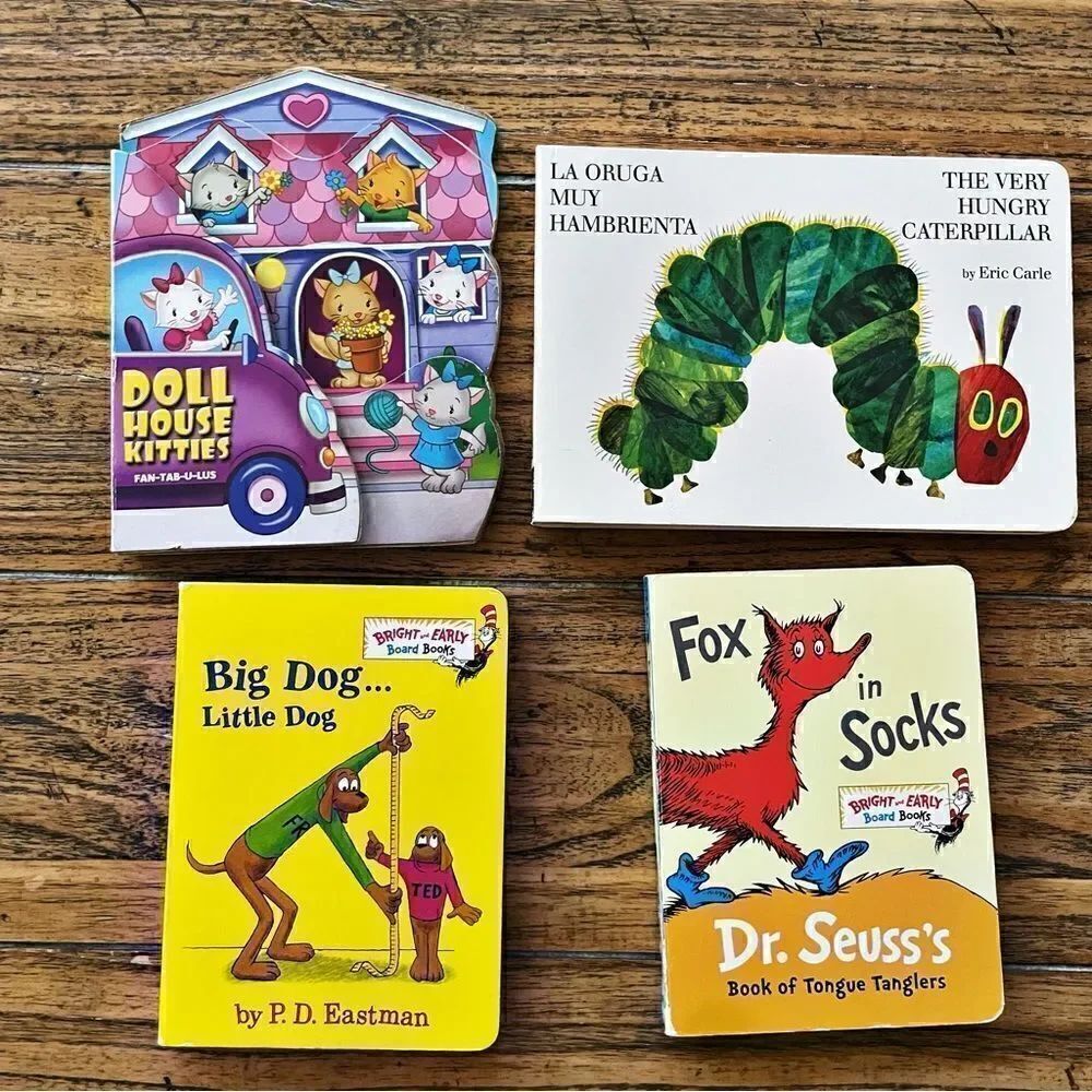 Lot of 4 Early Readers Toddler/ Preschool Board Books Dr Seuss and Others